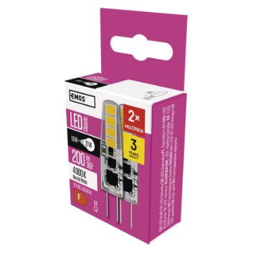LED ŽARNICA G4 1,9 W (21 W) NEVTRALNO BELA 2 kos/pak